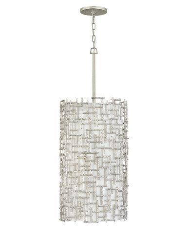 Fredrick Ramond Lighting Farrah Large Drum Silver Leaf FR33108SLF