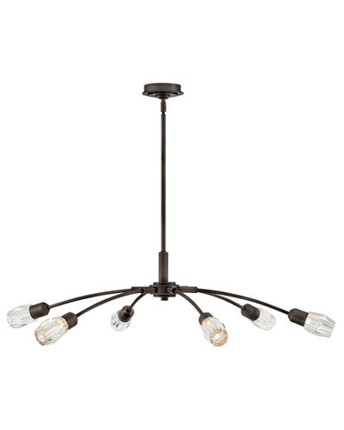 Fredrick Ramond Atera Large Single Tier Chandelier in Black Oxide FR33326