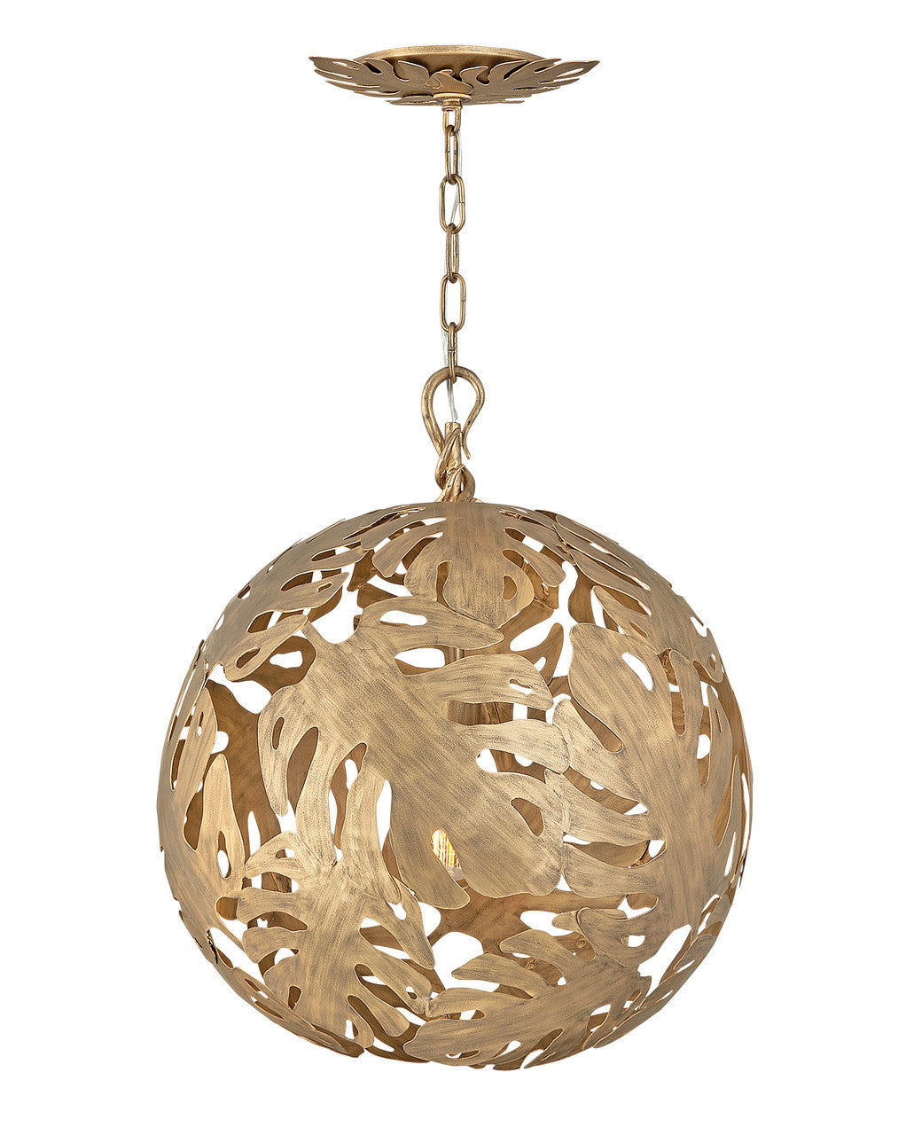 Fredrick Ramond Lighting Botanica Medium Orb Burnished Gold FR35108BNG