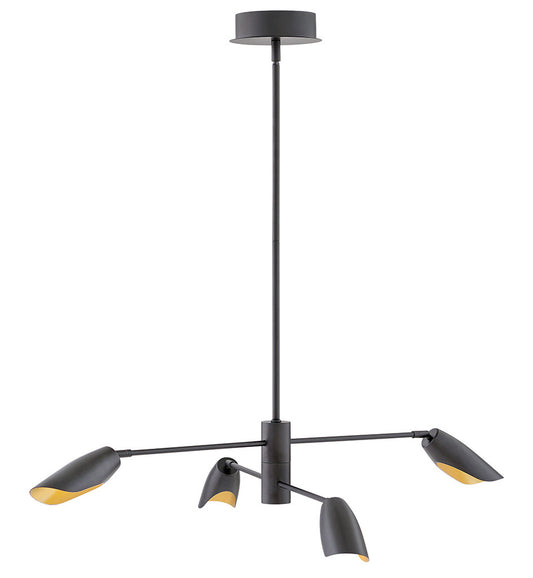 Fredrick Ramond Lighting Bowery Medium Convertible Single Tier Black FR35804BLK