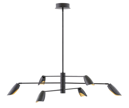 Fredrick Ramond Lighting Bowery Large Convertible Multi Tier Black FR35806BLK