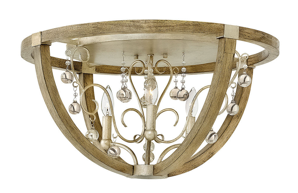 Fredrick Ramond Lighting Abingdon Large Flush Mount Silver Leaf FR37231SLF