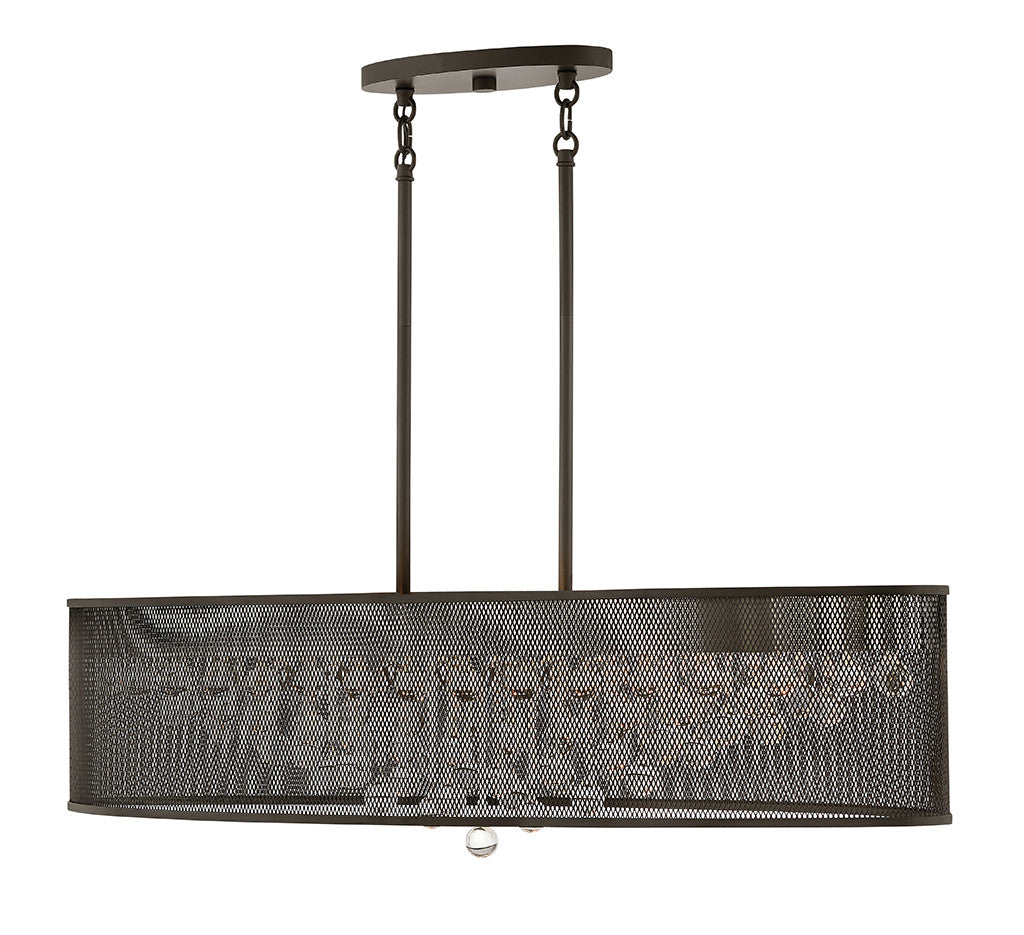 Fredrick Ramond Lighting Fiona Eight Light Linear Black FR38902BLK