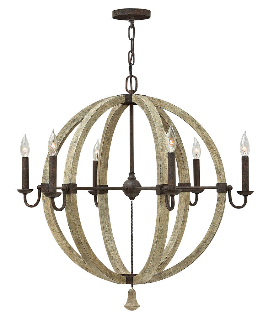 Fredrick Ramond Lighting Middlefield Large Orb Iron Rust FR40566IRR