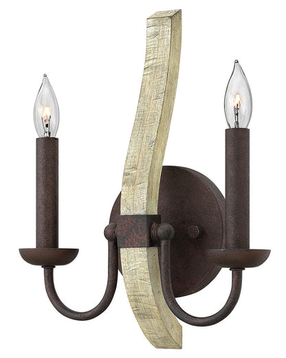 Fredrick Ramond Lighting Middlefield Two Light Sconce Iron Rust FR40572IRR