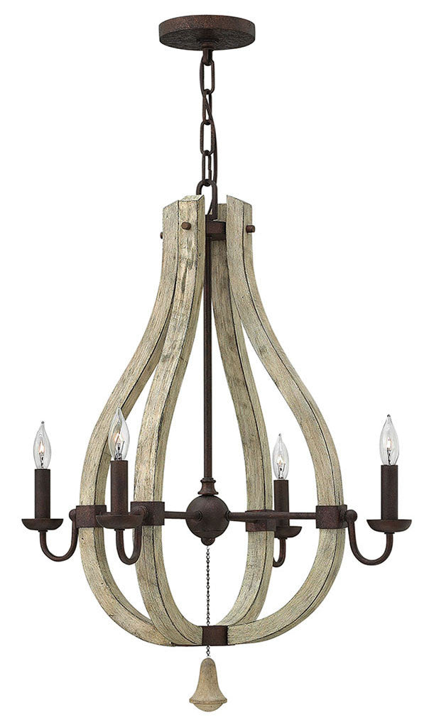 Fredrick Ramond Lighting Middlefield Small Open Frame Single Tier Iron Rust FR40574IRR