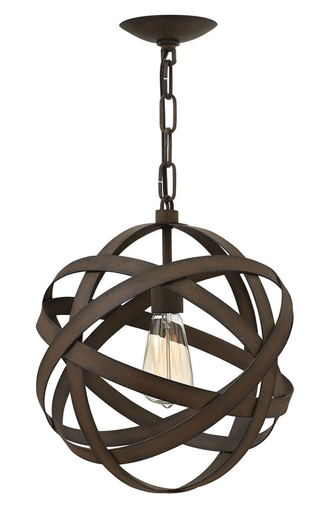 Fredrick Ramond Lighting Carson Small Orb Pendant Vintage Iron FR40707VIR