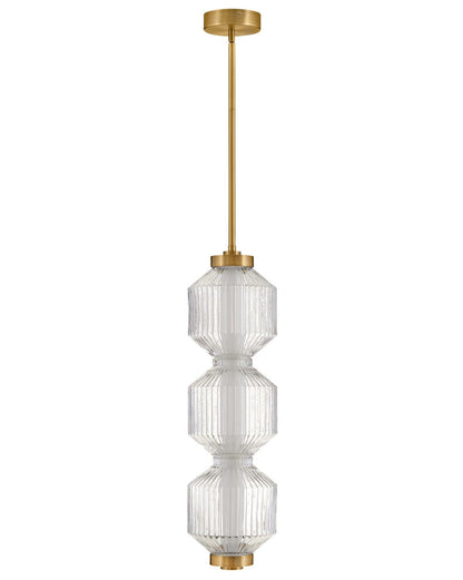 Hinkley Lighting Reign Medium LED Convertible Pendant in Lacquered Brass FR41467LCB