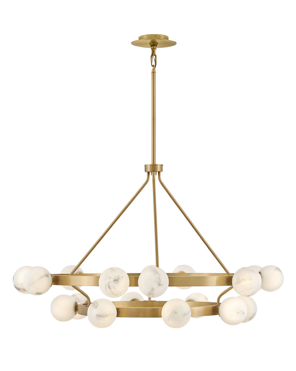 Fredrick Ramond Selene Large Multi Tier Chandelier in Lacquered Brass FR41905