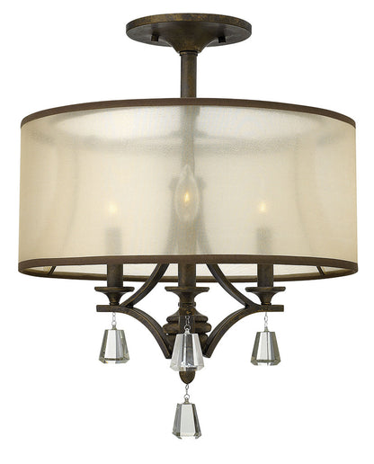 Fredrick Ramond Lighting Mime Medium Semi-Flush Mount French Bronze FR45601FBZ