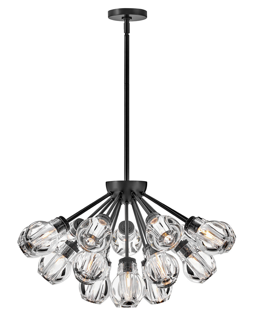 Fredrick Ramond Lighting Elise Large Convertible Pendant Black FR46956BLK