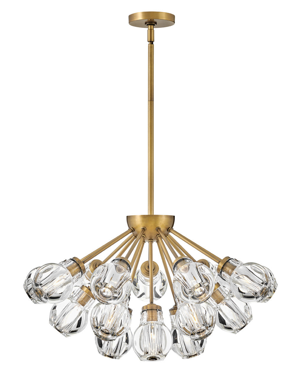 Fredrick Ramond Lighting Elise Large Convertible Pendant Heritage Brass FR46956HBR