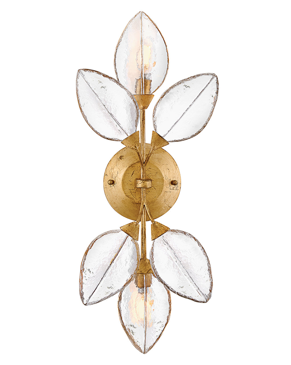 Fredrick Ramond Amira Large Two Light Sconce in Distressed Brass FR47760DA