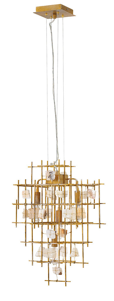 Fredrick Ramond Lighting FR47884LGD Petra Chandelier in Luster Gold