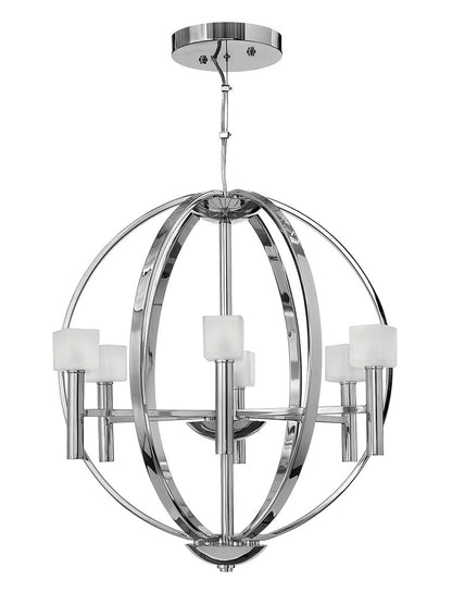 Fredrick Ramond Lighting FR49296PCM Mondo Chandelier in Polished Chrome