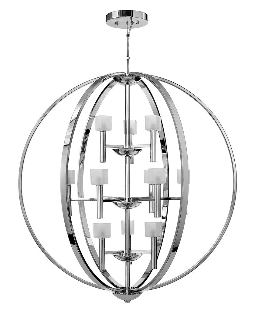 Fredrick Ramond Lighting FR49299PCM Mondo Chandelier in Polished Chrome