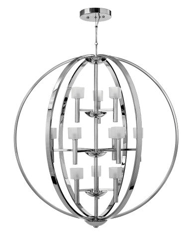 Fredrick Ramond Lighting Mondo Chandelier in Polished Chrome FR49299PCM