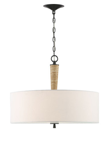 Lumanity Lighting Sullivan Contemporary Travertine 2-Light Drum Chandelier in Oil Rubbed Bronze  9000-2003