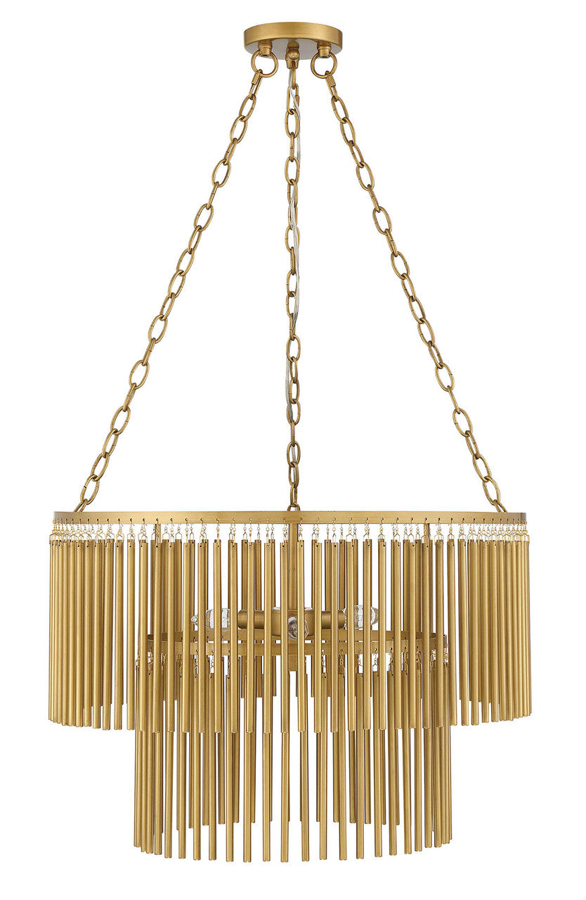 Lumanity Lighting Harmony Two-Tier Brass Statement Chandelier in Brass  L090-0022