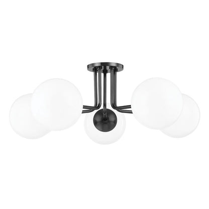 Mitzi 5 Light Semi Flush in Old Bronze H105605-OB