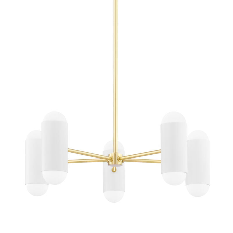 Mitzi 10 Light Chandelier in Aged Brass/Soft White Combo H484810-AGB/SWH