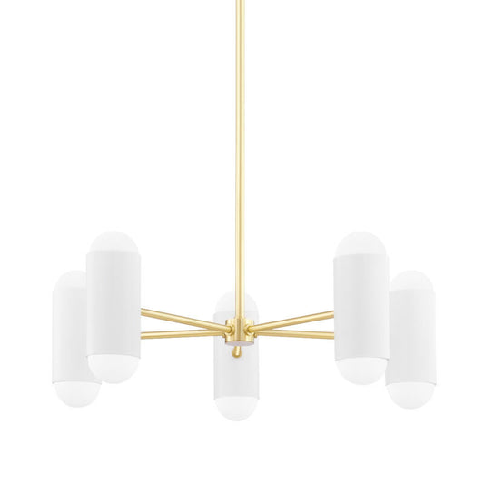 Mitzi 10 Light Chandelier in Aged Brass/Soft White Combo H484810-AGB/SWH