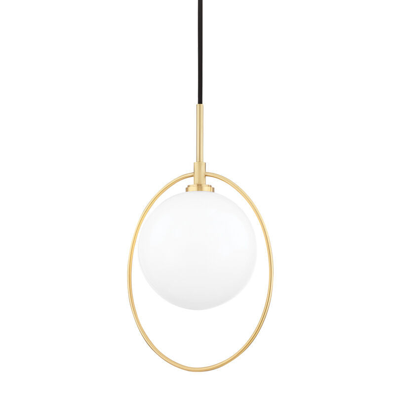 Mitzi 1 Light Pendant in Aged Brass H493701-AGB