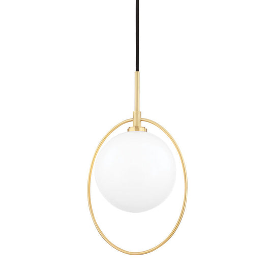 Mitzi 1 Light Pendant in Aged Brass H493701-AGB