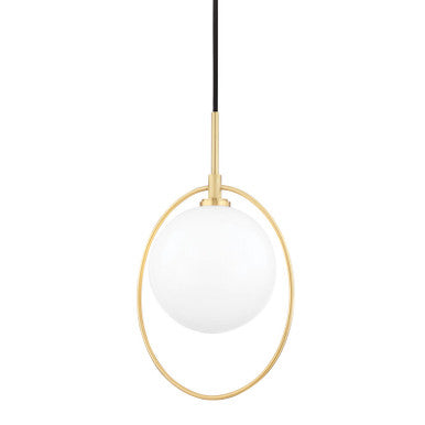 Mitzi 1 Light Pendant in Aged Brass H493701-AGB