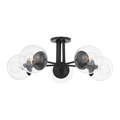 Mitzi 5 Light Semi Flush in Old Bronze H503605-OB