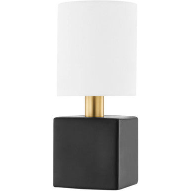 Mitzi 1 Light Wall Sconce in Aged Brass/Ceramic Satin Black H627101-AGB/CSB