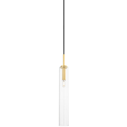 Mitzi 1 Light Pendant in Polished Nickel/Black H344701L-PN/BK