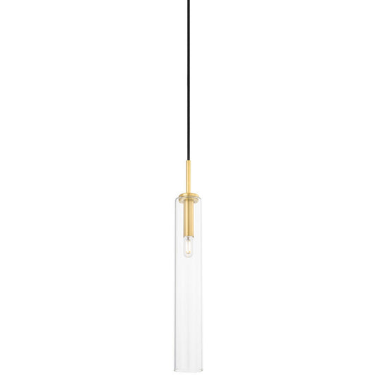 Mitzi 1 Light Pendant in Polished Nickel/Black H344701L-PN/BK