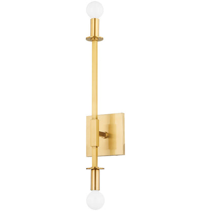 Mitzi 1 Light Wall Sconce in Aged Brass/Ceramic Cream H558101-AGB/CCR