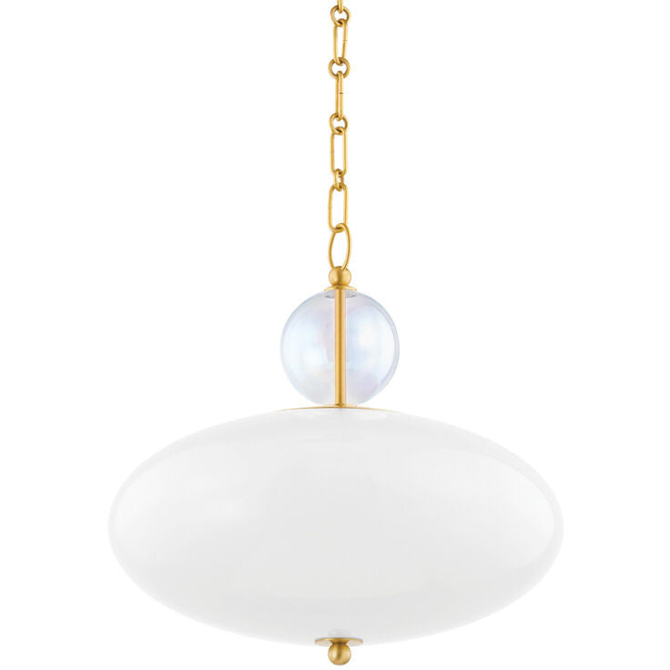 Mitzi 1 Light Pendant in Aged Brass H721701-AGB/CWW