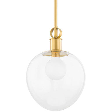 Mitzi 1 Light Pendant in Aged Brass H729701-AGB