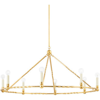 Mitzi 4 Light Pendant in Vintage Gold Leaf H259704L-VGL