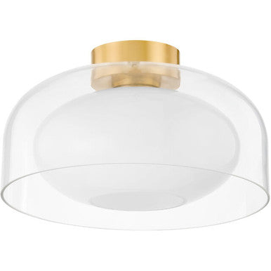 Mitzi 1 Light Flush Mount in Aged Brass H666501-AGB/CSW