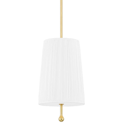 Mitzi 1 Light Pendant in Aged Brass H668701S-AGB/SCR