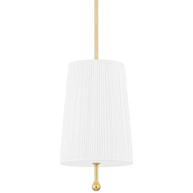 Mitzi 1 Light Pendant in Aged Brass H668701S-AGB/SCR