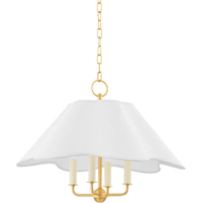 Mitzi 4 Light Pendant in Aged Brass H749804-AGB