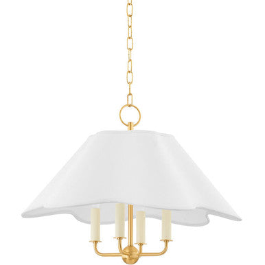 Mitzi 4 Light Pendant in Aged Brass H749804-AGB