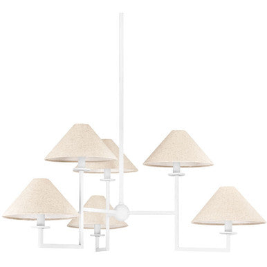 Mitzi 5 Light Chandelier in Aged Brass H759805-AGB/SWH