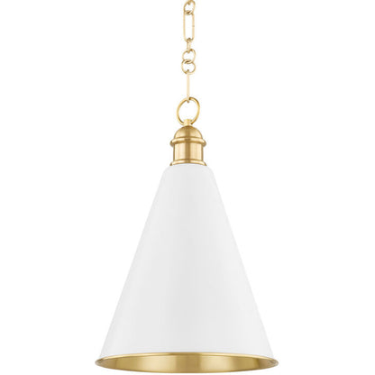 Mitzi 1 Light Pendant in Aged Brass H761701A-AGB/SWH