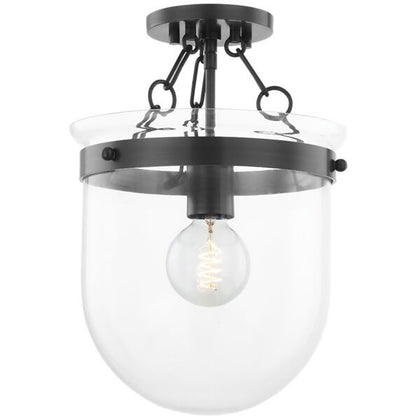 Mitzi 1 Light Semi Flush in Aged Brass H763601-AGB