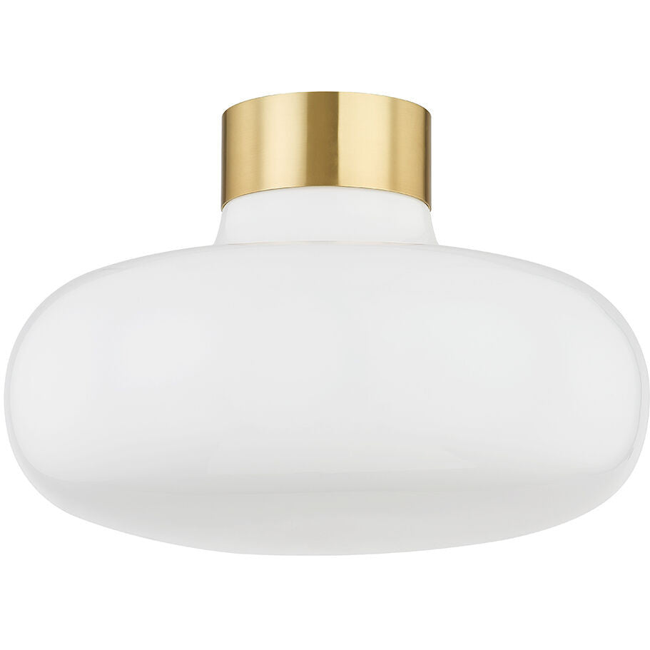 Mitzi 1 Light Flush Mount in Aged Brass H785501-AGB