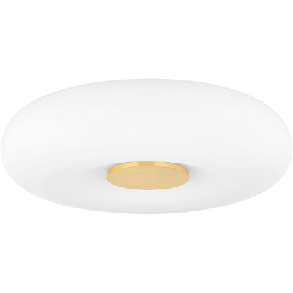 Mitzi 1 Light Flush Mount in Aged Brass H750501-AGB/CWW