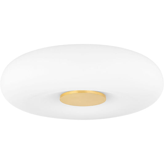 Mitzi 1 Light Flush Mount in Aged Brass H750501-AGB/CWW