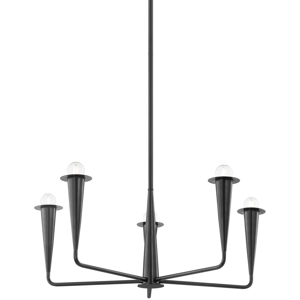 Mitzi 5 Light Chandelier in Aged Brass H791805-AGB