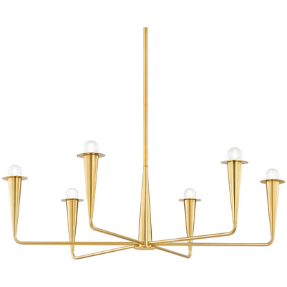 Mitzi 3 Light Chandelier in Vintage Gold Leaf H812803-VGL